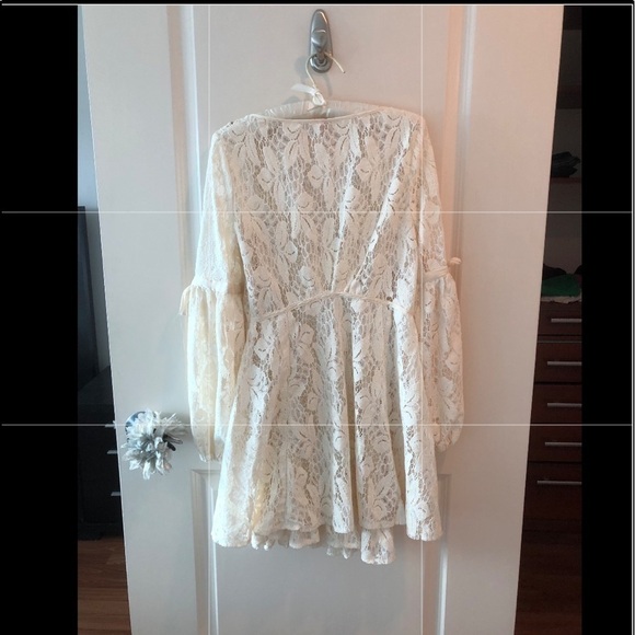 Free People Ruby Cream Lace Mini Dress - Picture 11 of 16